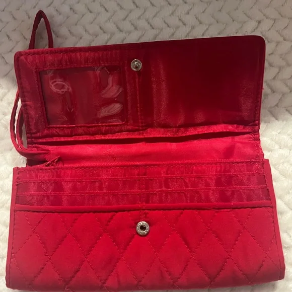 Vera Bradley Red Quilted Wristlet - Picture 3 of 10